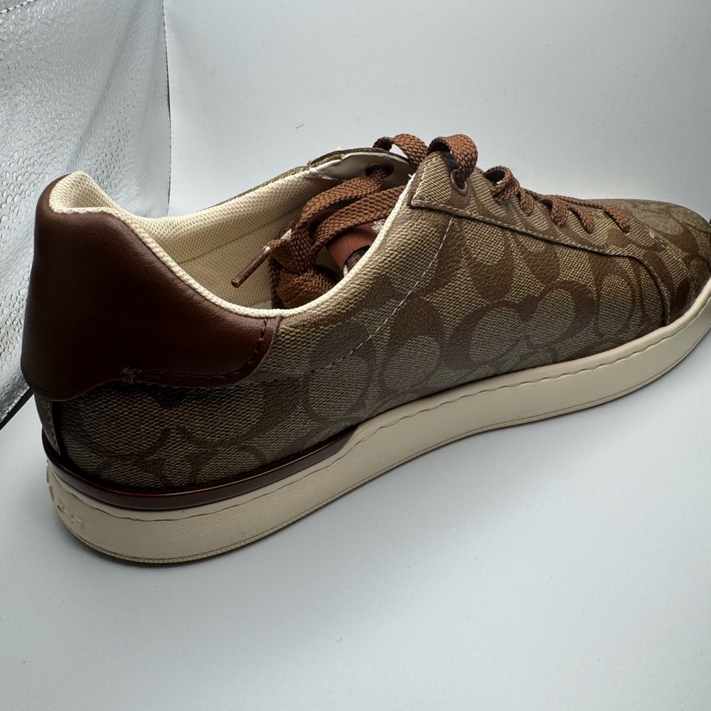 Coach Brown and Cream Suede Sneakers - Picture 6 of 12